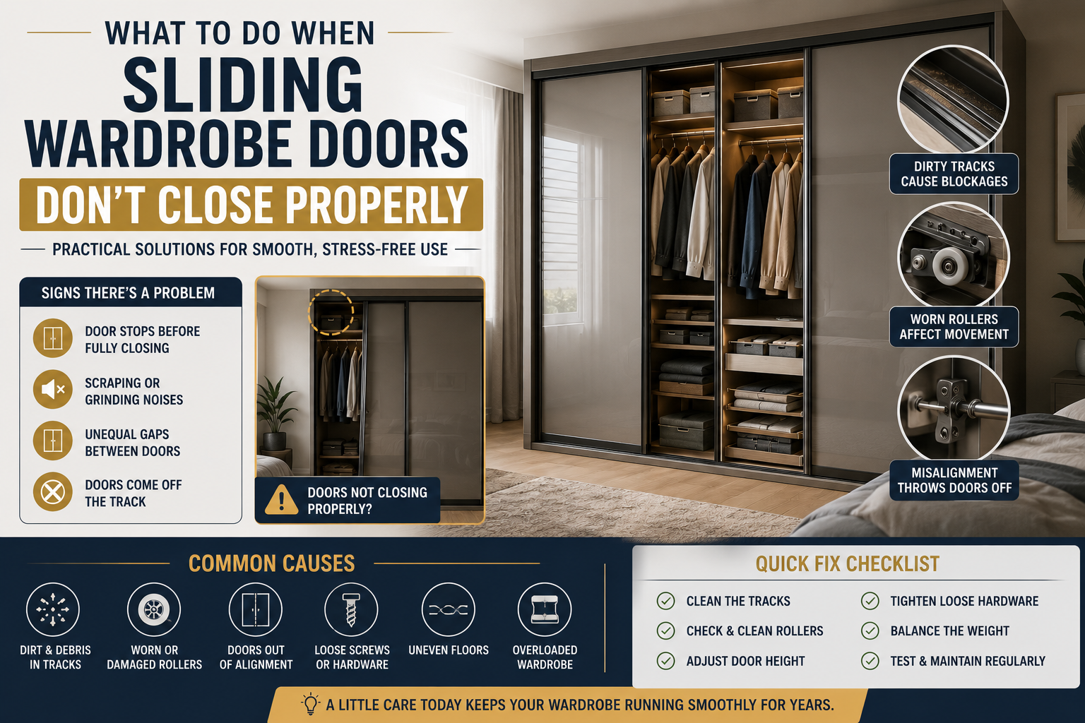 How to Replace Wardrobe Handles and Rails Safely
